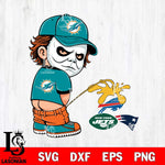 Miami Dolphins Michael Myers Piss On Patriots, Bills, Jets Svg Eps Dxf Png File, Digital Download, Instant Download