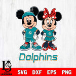 Miami Dolphins Mickey And Minnie Rugby Svg Eps Dxf Png File, NFL svg , Digital Download , Instant Download, Cricut File