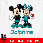 Miami Dolphins Mickey Minnie Football Svg Eps Dxf Png File, NFL svg , Digital Download , Instant Download, Cricut File