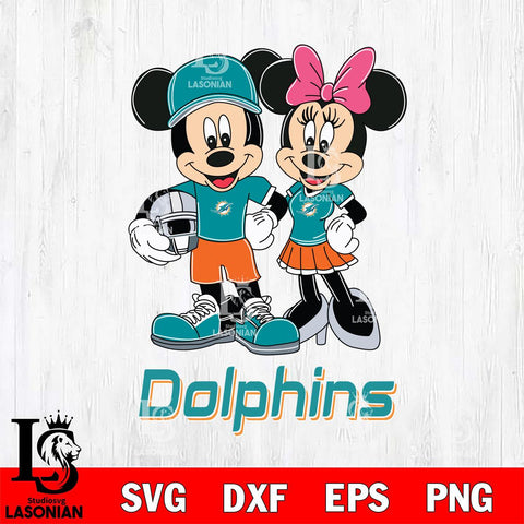 Miami Dolphins Mickey Minnie Mouse Helmet Svg Eps Dxf Png File, Bundle NFl svg , File Cut , Digital Download , Instant Download, Laser Cut Svg Files