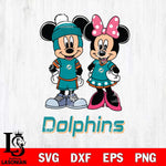 Miami Dolphins Mickey Minnie Mouse Pink Svg Eps Dxf Png File, Bundle NFl svg , File Cut , Digital Download , Instant Download, Laser Cut Svg Files