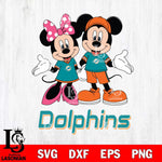 Miami Dolphins Mickey Minnie Mouse Sport Svg Eps Dxf Png File, Bundle NFl svg , File Cut , Digital Download , Instant Download, Laser Cut Svg Files
