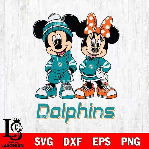 Miami Dolphins Mickey Minnie Rugby Hoodie Svg Eps Dxf Png File, Bundle NFl svg , File Cut , Digital Download , Instant Download, Laser Cut Svg Files