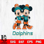 Miami Dolphins Mickey Minnie Valentine Football Svg Eps Dxf Png File, NFL svg , Digital Download , Instant Download, Cricut File