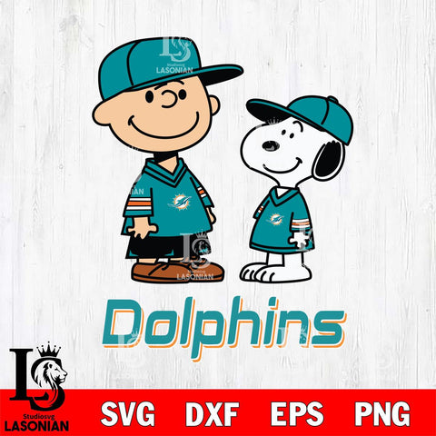 Miami Dolphins Peanuts Snoopy Football SVG DXF EPS PNG FILE,Snoopy File Cut, Nfl Digital Download,Instant Download, Silhouette