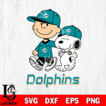 Miami Dolphins Peanuts Snoopy Friends SVG DXF EPS PNG FILE,Snoopy File Cut, Nfl Digital Download,Instant Download, Silhouette