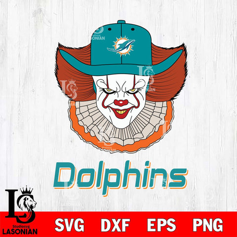 Miami Dolphins Pennywise Horror Sport 12 Svg Eps Dxf Png File, NFL svg, Digital Download, Instant Download