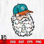 Miami Dolphins Santa Claus Face Svg Eps Dxf Png File,NFL Svg Files,Digital Download,Sublimation,Instant Download