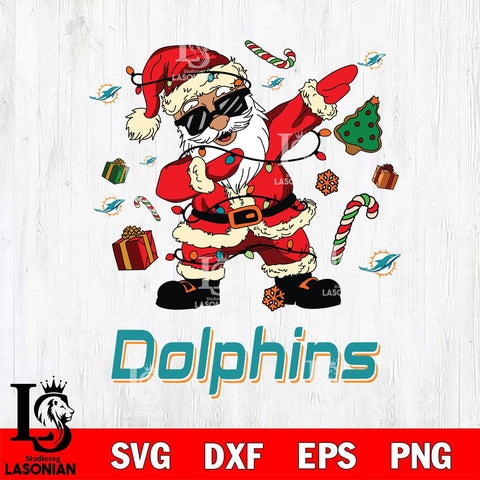 Miami Dolphins Santa Claus Football Svg Eps Dxf Png File,NFL Svg Files,Digital Download,Sublimation,Instant Download