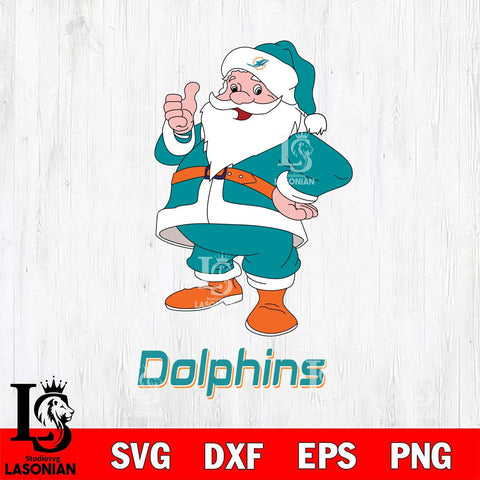 Miami Dolphins Santa claus Svg Eps Dxf Png File,NFL Svg Files,Digital Download,Sublimation,Instant Download
