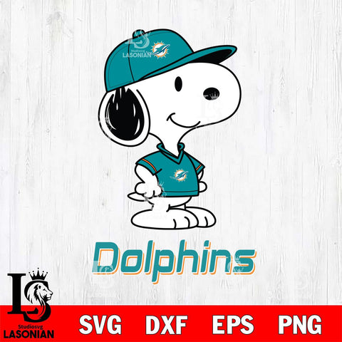 Miami Dolphins Snoopy Football sport SVG DXF EPS PNG FILE,Snoopy File Cut, Nfl Digital Download,Instant Download, Silhouette