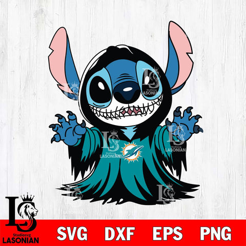 Miami Dolphins Stitch Ghost Football Svg Eps Dxf Png File, NFL svg, Digital Download, Instant Download