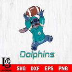 Miami Dolphins Stitch playing football SVG DXF EPS PNG FILE, NFL File Cut, Digital Download,Instant Download, Silhouette, Cricut