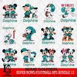 Miami Dolphins Super Bowl NFL Bundle 12 Svg Eps Dxf Png File, NFL svg , Digital Download , Instant Download, Cricut File