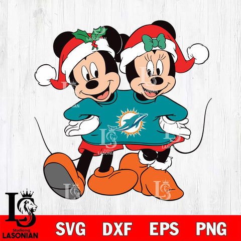 Miami Dolphins mickey christmas 11 Svg Eps Dxf Png File, Digital Download, Instant Download