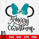 Miami Dolphins mickey christmas 3 Svg Eps Dxf Png File, Digital Download, Instant Download