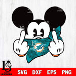 Miami Dolphins mickey christmas 4 Svg Eps Dxf Png File, Digital Download, Instant Download
