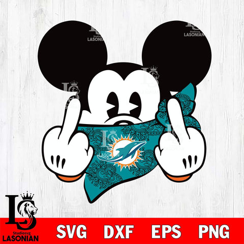 Miami Dolphins mickey christmas 4 Svg Eps Dxf Png File, Digital Download, Instant Download