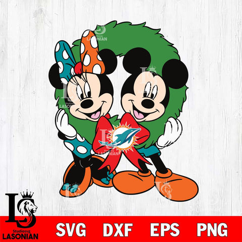Miami Dolphins mickey christmas 7 Svg Eps Dxf Png File, Digital Download, Instant Download