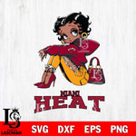 Miami Heat Betty Boop Black Fan Girl Svg Eps Dxf Png File, Digital Download, Instant Download