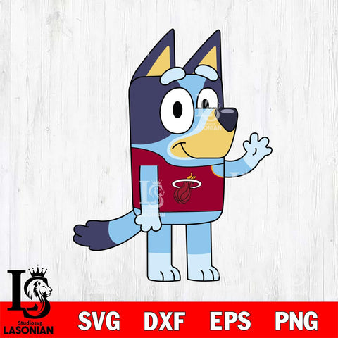 Miami Heat Bluey sport 5 Svg Eps Dxf Png File, Digital Download, Instant Download