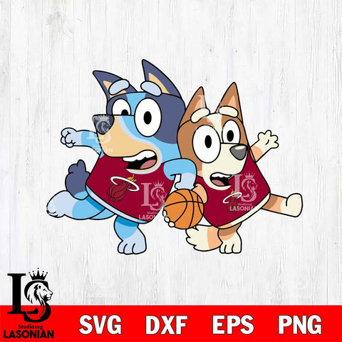 Miami Heat Bluey sport 7 Svg Eps Dxf Png File, Digital Download, Instant Download