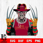 Miami Heat Freddy Krueger Horror basketball SVG DXF EPS PNG FILE, NBA File Cut,Halloween Digital Download,Instant Download, Silhouette