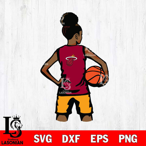 Miami Heat Girls sport 10 Svg Eps Dxf Png File, Digital Download, Instant Download