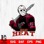 Miami Heat Jason Voorhees Horror 7 Svg Eps Dxf Png File, NBA svg, Digital Download, Instant Download