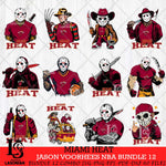 Miami Heat Jason Voorhees NBA Bundle 12 SVG Eps Dxf Png File, Bundle NBA svg, Digital Download, Instant Download