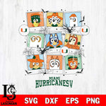 Miami Hurricanes Bluey Halloween Sport Svg Eps Dxf Png File, Digital Download, Instant Download