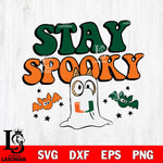 Miami Hurricanes Bluey Halloween Stay Spooky Svg Eps Dxf Png File, Digital Download, Instant Download
