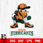 Miami Hurricanes Donal Duck Disney, Svg Eps Dxf Png File, Digital Download