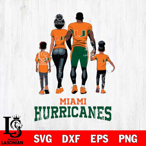 Miami Hurricanes Family Love Rugby SVG DXF EPS PNG FILE,NCAA SVG, Father day Digital Download,Instant Download, Silhouette