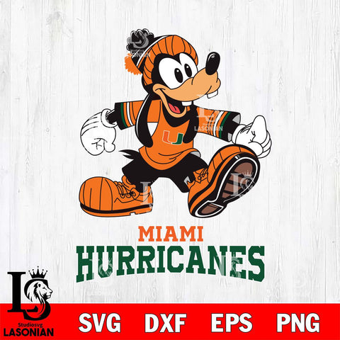 Miami Hurricanes Goofy Cool Sport SVG DXF EPS PNG FILE,NCAA svg ,Football Digital Download,Instant Download, Silhouette
