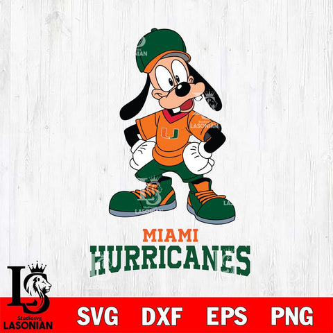 Miami Hurricanes Goofy Sport SVG DXF EPS PNG FILE,NCAA svg ,Football Digital Download,Instant Download, Silhouette