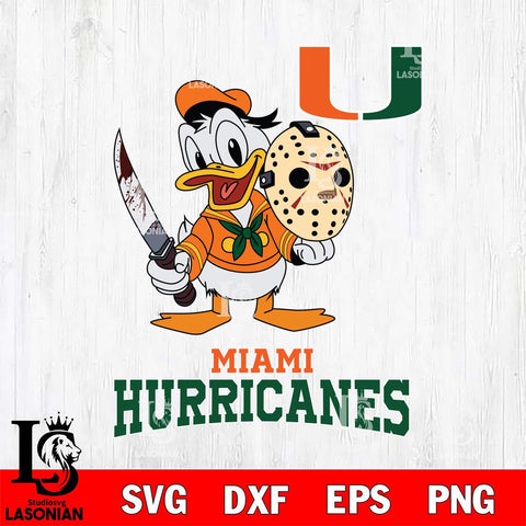 Miami Hurricanes Jason Voorhees 12 Svg Eps Dxf Png File, Digital Download
