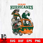 Miami Hurricanes Jason Voorhees Horror 10 Svg Eps Dxf Png File, NCAA svg, Digital Download, Instant Download