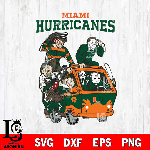 Miami Hurricanes Jason Voorhees Horror 10 Svg Eps Dxf Png File, NCAA svg, Digital Download, Instant Download