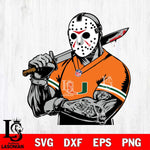 Miami Hurricanes Jason Voorhees Horror 6 Svg Eps Dxf Png File, NCAA svg, Digital Download, Instant Download