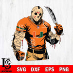 Miami Hurricanes Jason Voorhees Horror 8 Svg Eps Dxf Png File, NCAA svg, Digital Download, Instant Download