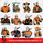 Miami Hurricanes Jason Voorhees Horror Bundle 12 SVG Eps Dxf Png File, bundle NCAA svg, Digital Download, Instant Download