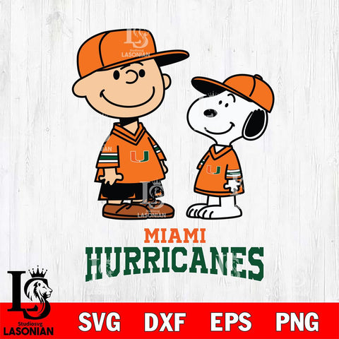 Miami Hurricanes Peanuts Snoopy Football SVG DXF EPS PNG FILE,Snoopy File Cut, NCAA Digital Download,Instant Download,Christmas Silhouette