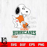 Miami Hurricanes Snoopy If you dont like kiss SVG DXF EPS PNG FILE,Snoopy File Cut, NCAA Digital Download,Instant Download,Christmas Silhouette