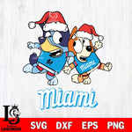 Miami Marlins Bluey Christmas Holiday Svg Eps Dxf Png File, Digital Download
