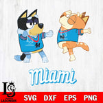 Miami Marlins Bluey Dance Svg Eps Dxf Png File, Digital Download, Instant Download