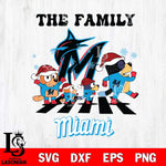 Miami Marlins Family Bluey Christmas Svg Eps Dxf Png File, Digital Download