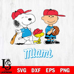 Miami Marlins Game the Peanuts Sport Svg Eps Dxf Png File, MLB File Cut,Digital Download,Instant Download,MLB Svg Files