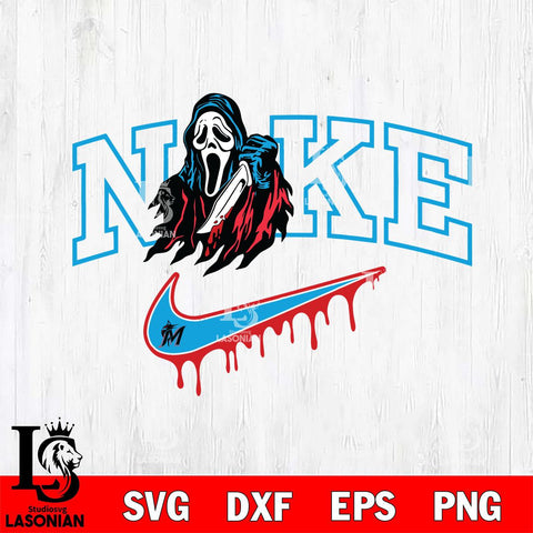 Miami Marlins Ghostface Nike Svg Eps Dxf Png File, Digital Download, Instant Download