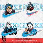 Miami Marlins Halloween Nike MLB Bundle 4 Svg Eps Dxf Png File, Digital Download, Instant Download